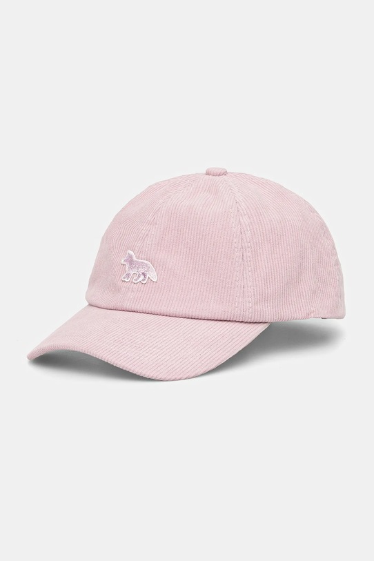 Maison Kitsuné cotton baseball cap Baby Fox applique pink MM06108WW9010
