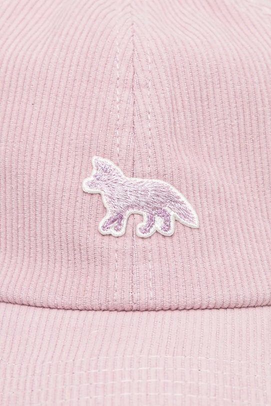 Maison Kitsuné cotton baseball cap Baby Fox pink MM06108WW9010