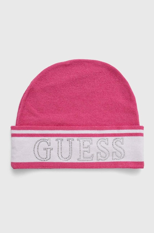 Guess czapka dziecięca aplikacja różowy J4YZ01.Z3GW0.9BYH
