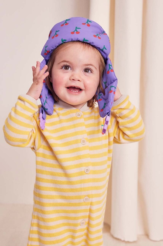 Dětská čepice Bobo Choses Cherry středně silná fialová 224AH023