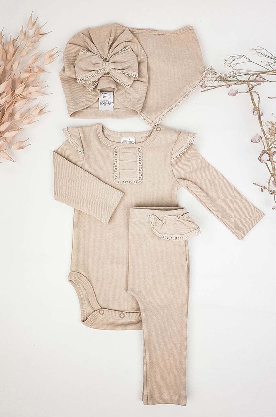 Jamiks czapka dziecięca AZARA AZARA.NAK.gl.JZH023 beżowy AW24