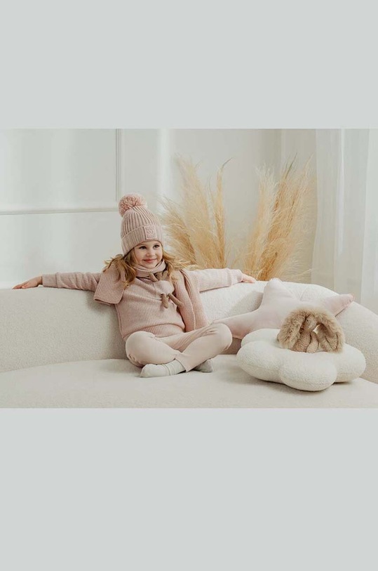 Jamiks czapka i szalik dziecięcy AZURA IV AZURA.IV.komp.JZH175 różowy AW24