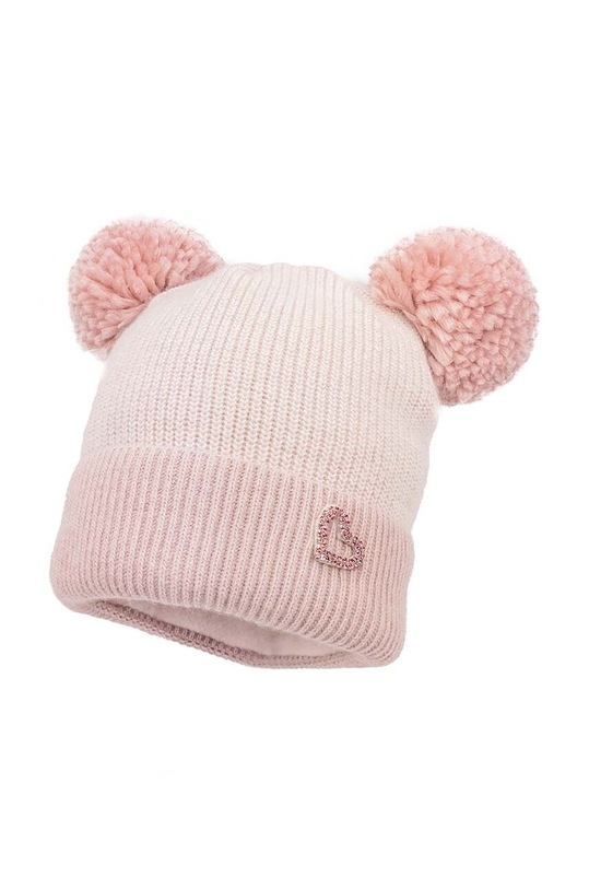 Jamiks czapka z domieszką wełny dziecięca CACHAREL IVA CACHARELIVA.Na.g.JZH237 różowy AW24