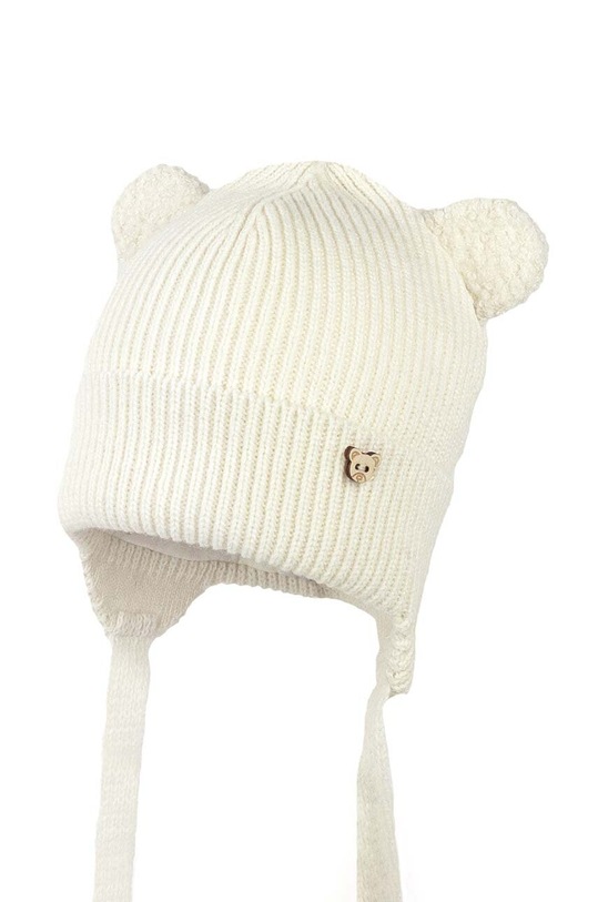 Jamiks czapka z domieszką wełny dziecięca EDITH z domieszką wełny beżowy EDITH.NAK.gl.JZH449