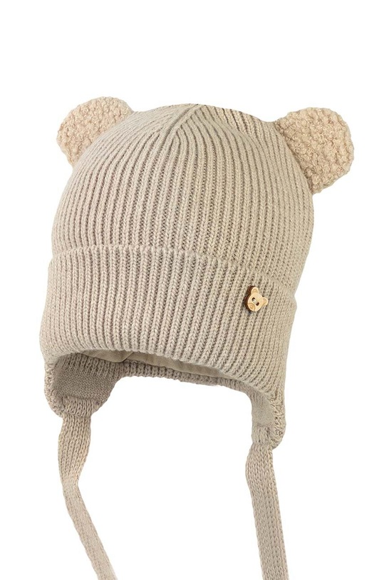 Jamiks czapka z domieszką wełny dziecięca EDITH z domieszką wełny beżowy EDITH.NAK.gl.JZH449