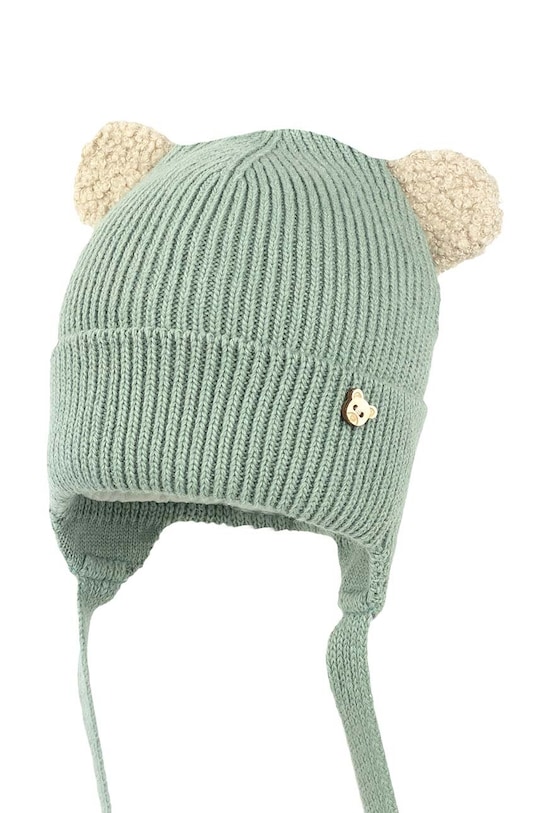 Dětská čepice s příměsí vlny Jamiks EDITH s příměsí vlny zelená EDITH.NAK.gl.JZH449