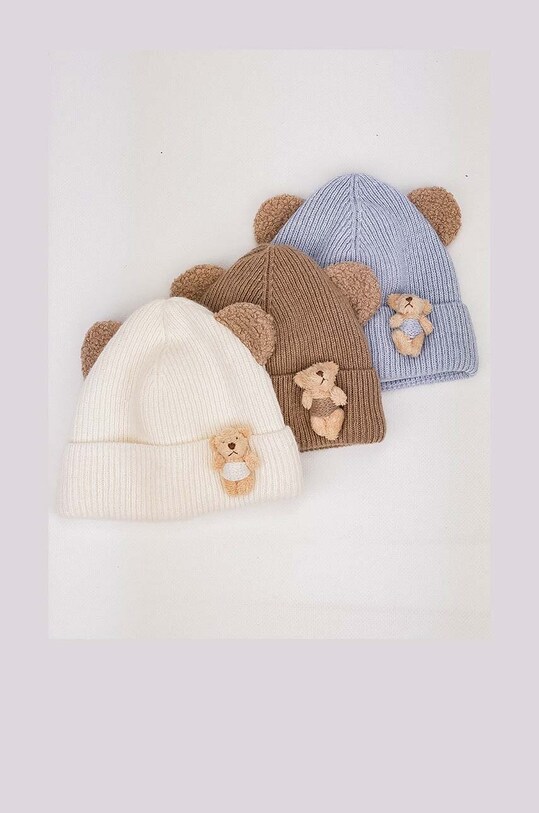 Дитяча шапка з домішкою вовни Jamiks ENES ENES.NAK.gl.JZH054 бежевий AW24