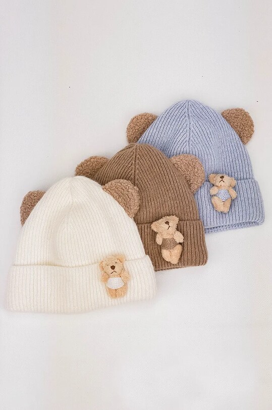 Дитяча шапка з домішкою вовни Jamiks ENES ENES.NAK.gl.JZH054 коричневий AW24