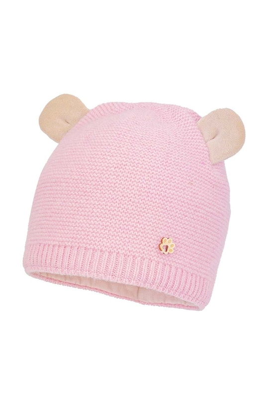 Jamiks czapka wełniana dziecięca GINO wełna różowy GINO.mer.Na.g.JZH238