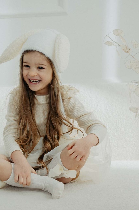 Jamiks czapka z domieszką wełny dziecięca JANELLE beżowy JANELLE.NAK.gl.JZH050