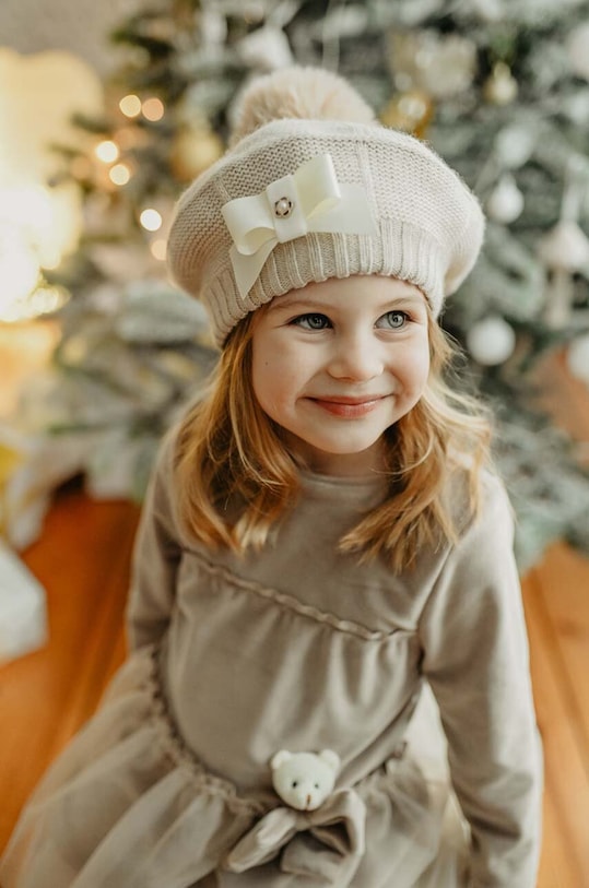 Jamiks czapka z domieszką wełny dziecięca KATHRINE II z domieszką wełny beżowy KATHRINE.II.Na.g.JZH272