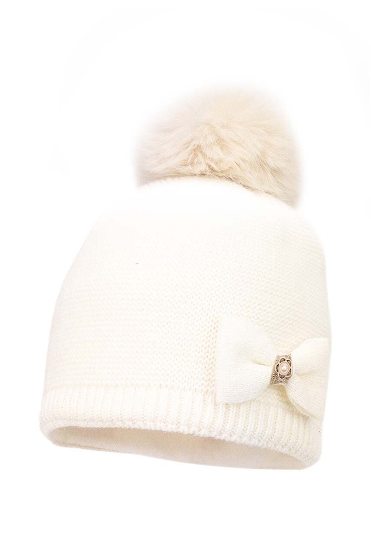 Jamiks czapka z domieszką wełny dziecięca LYDIE II z domieszką wełny beżowy LYDIE.II.NAK.gl.JZH315