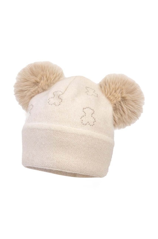 Jamiks czapka z domieszką wełny dziecięca MAES IIA z domieszką wełny beżowy MAES.IIA.NAK.gl.JZH197