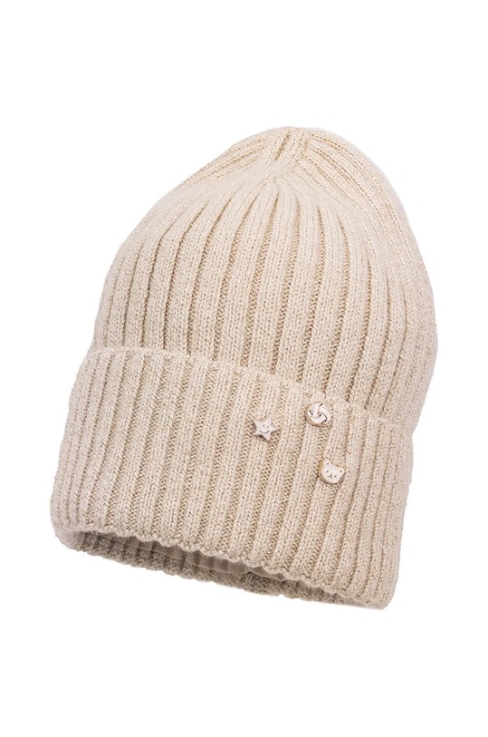 Jamiks czapka z domieszką wełny dziecięca MANCERA z domieszką wełny beżowy MANCERA.NAK.gl.JZH456