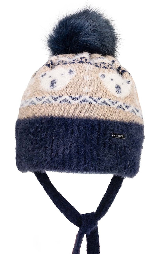 Jamiks czapka z domieszką wełny dziecięca RENAT II pozostałe granatowy RENAT.II.NAK.gl.JZH104