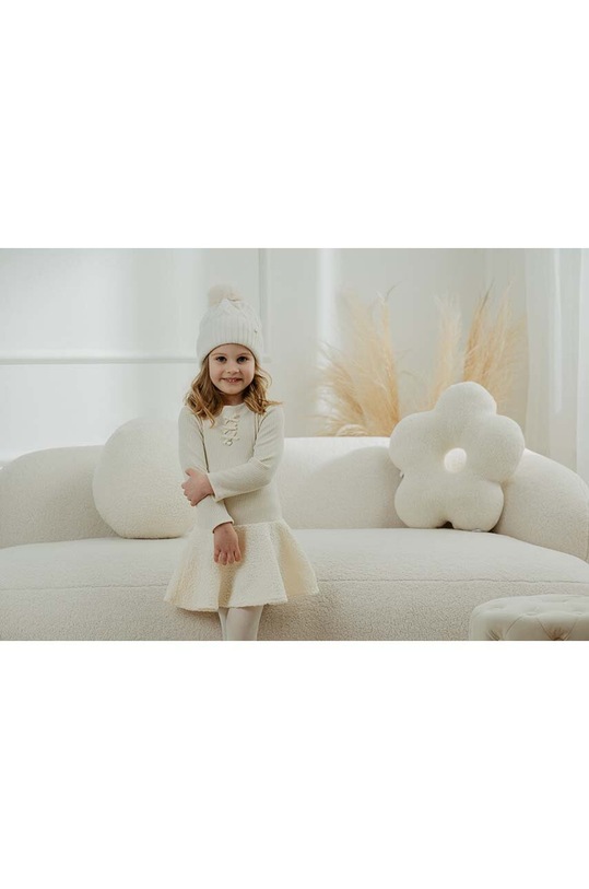 Jamiks czapka wełniana dziecięca SILKA beżowy SILKA.me.II.Na.g.JZH507