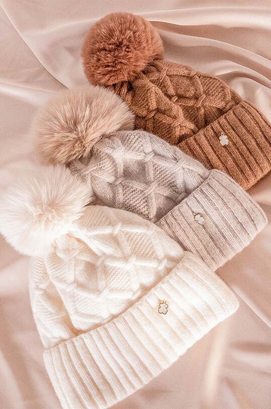 Дитяча вовняна шапка Jamiks SILKA SILKA.me.II.Na.g.JZH507 коричневий AW24