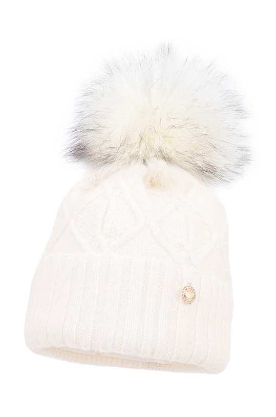 Jamiks czapka z domieszką wełny dziecięca TAMASHA II z domieszką wełny beżowy TAMASHA.II.Na.gl.JZH122