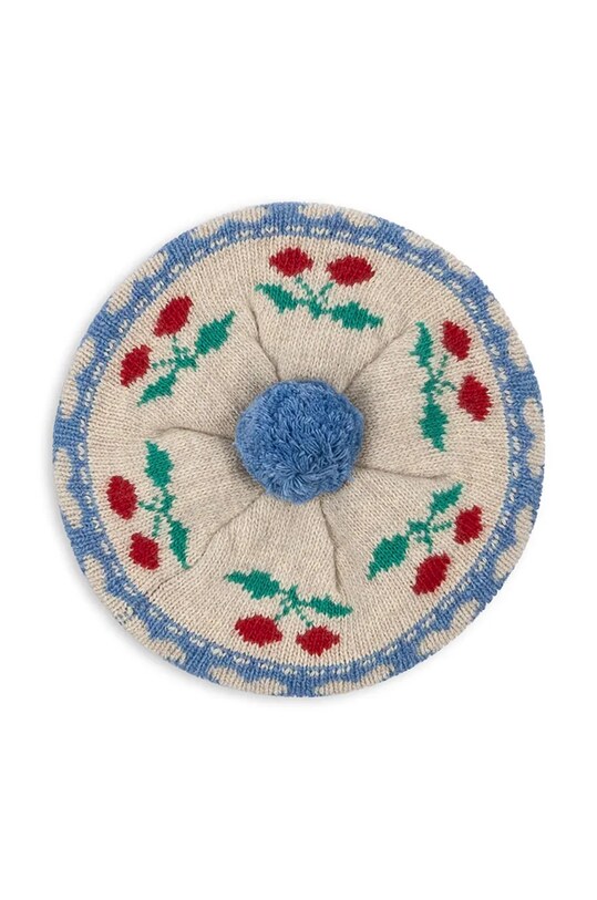 Дівчинка Дитячий вовняний берет Konges Sløjd BELOU KNIT BERET KS101423 блакитний