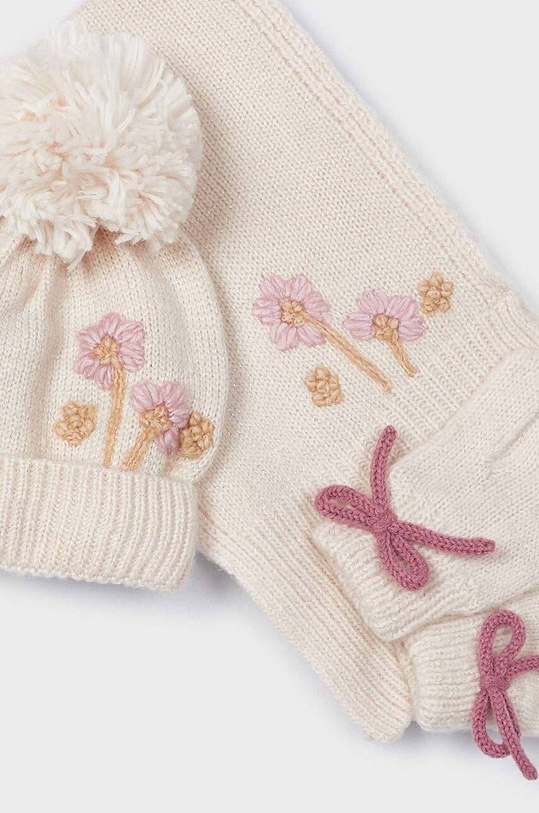 Dziewczynka Mayoral komplet dziecięcy 10826.6C.Czapkakom.9BYH beżowy