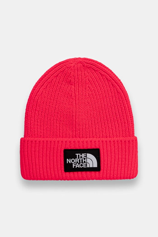 The North Face czapka dziecięca TNF BOX LOGO CUFFED BEANIE aplikacja różowy NF0A7WGCP2B1