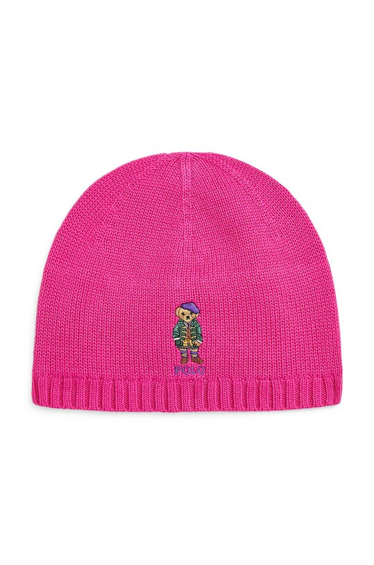 Дитяча бавовняна шапка Polo Ralph Lauren бавовна рожевий 313950732001