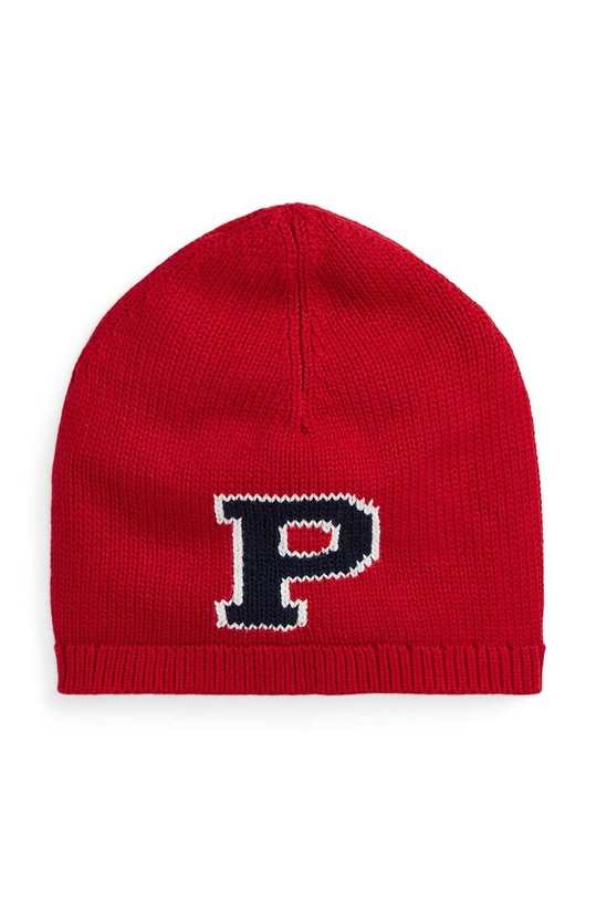 Polo Ralph Lauren czapka bawełniana dziecięca aplikacja czerwony 313950739001
