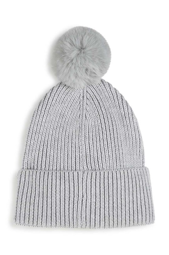 Detská čiapka s prímesou vlny Michael Kors R30223. sivá AW24