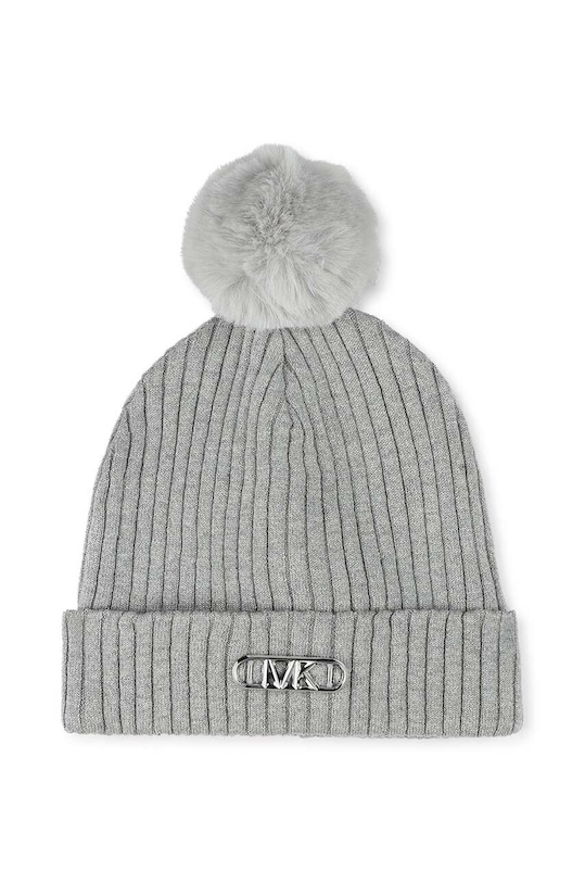 Дитяча шапка з домішкою вовни Michael Kors з додаванням вовни срібний R30229.