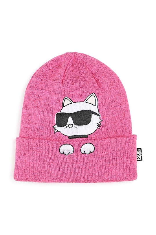 Κοριτσίστικα Παιδικό σκουφάκι και κασκόλ Karl Lagerfeld Z30333. ροζ