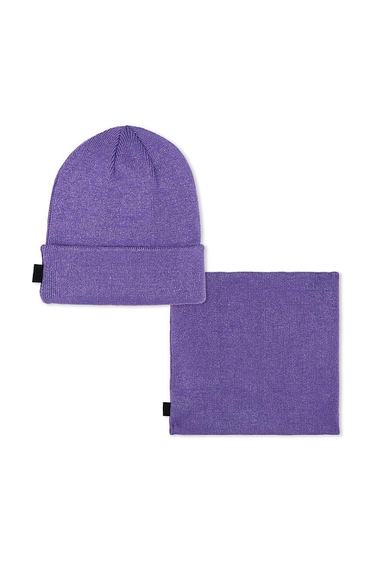 Karl Lagerfeld czapka i szalik dziecięcy Z30333. fioletowy AW24