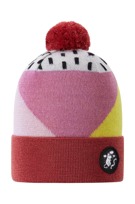 Дитяча шапка з домішкою вовни Reima Moomin Flinga вовна рожевий 5300133B.G.9BYH