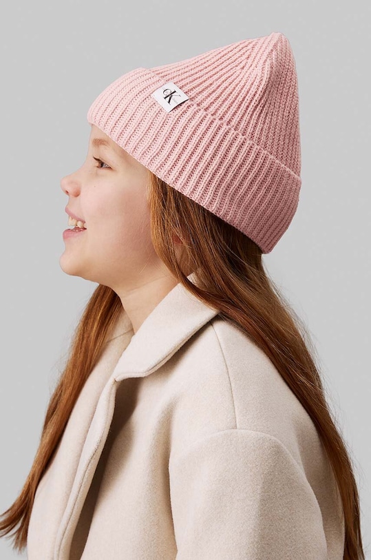 Calvin Klein Jeans czapka dziecięca pozostałe różowy IU0IU00440.G.9BYH