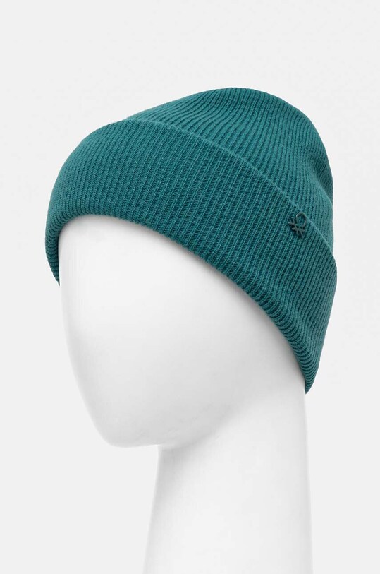 United Colors of Benetton șapcă de lână pentru copii 1244CA00X.G.Seasonal verde AW24