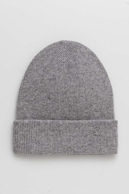 United Colors of Benetton czapka wełniana dziecięca wełna szary 1244CA00X.G.Seasonal
