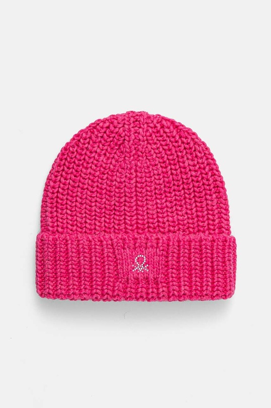 Čepice z vlněné směsi United Colors of Benetton s příměsí vlny růžová 105HCA008.G.Reproposed