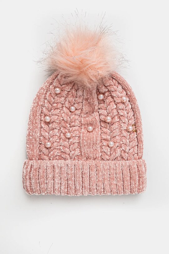 Guess czapka dziecięca aplikacja różowy J3BZ05.Z39H0.9BYH