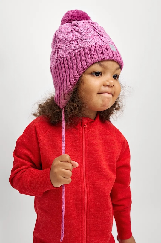 Reima czapka wełniana dziecięca Paljakka wełna różowy 5300035B.G.9BYH