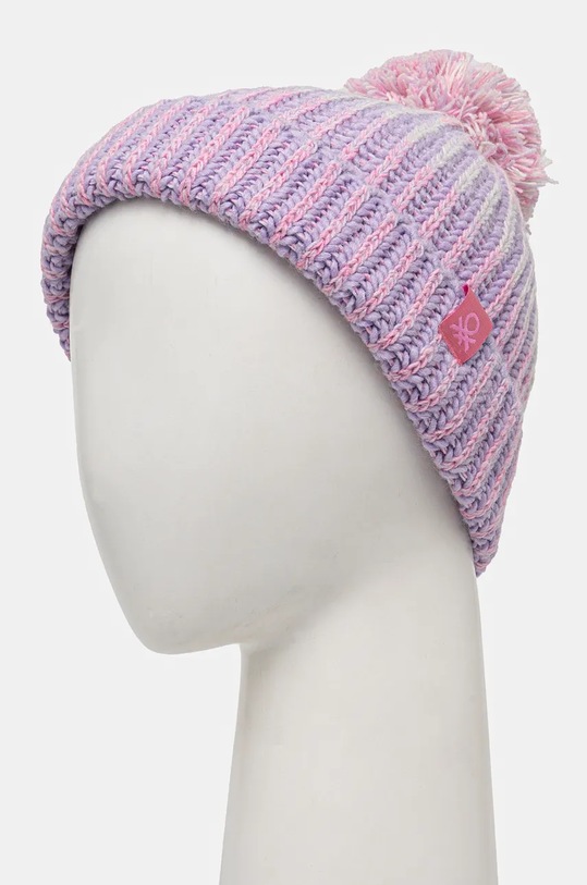 United Colors of Benetton caciula din lana pentru copii 115HQA011.G.G.Seasonal violet AW24