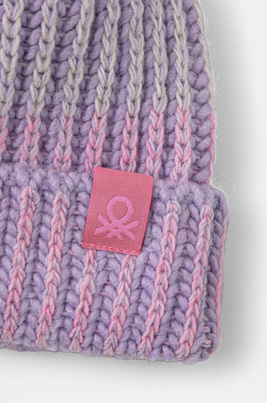 Fete United Colors of Benetton caciula din lana pentru copii 115HQA011.G.G.Seasonal violet