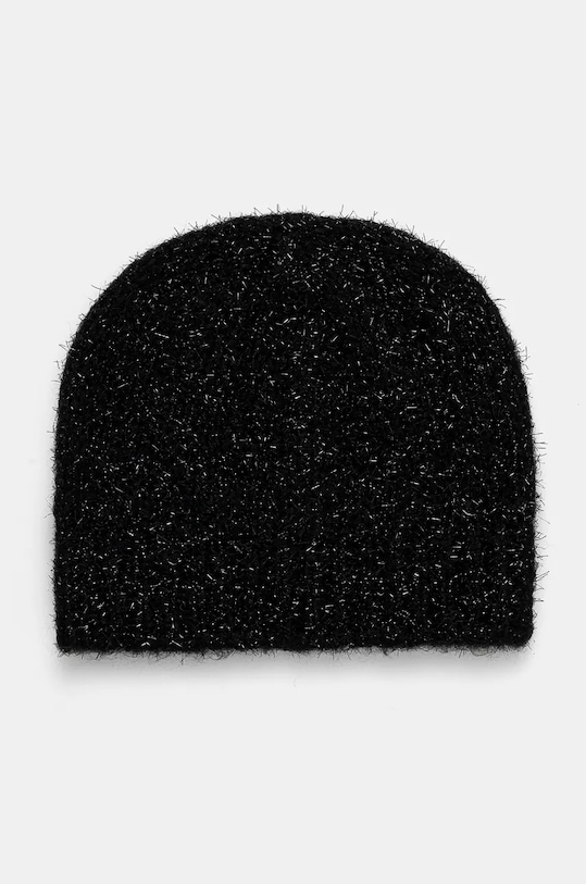 Дитяча шапка з домішкою вовни United Colors of Benetton з додаванням вовни чорний 116GCA013.G.Seasonal