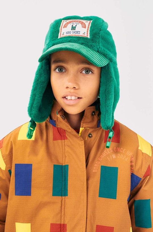 Dětská čepice Bobo Choses středně silná zelená 224AI037