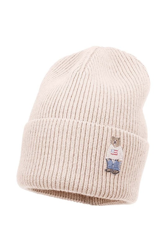 Detská čiapka s prímesou vlny Jamiks JEREMY s prímesou vlny béžová JEREMY.NAK.gl.JZH299