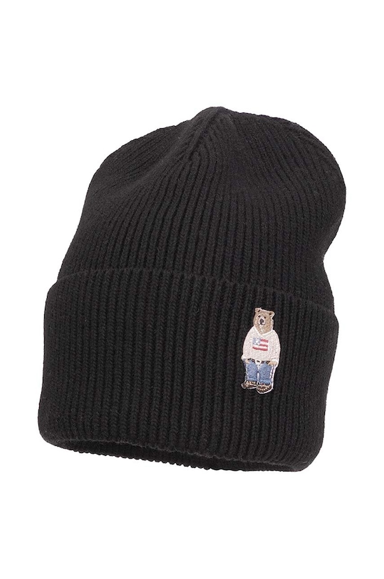 Детска шапка с вълна Jamiks JEREMY с вълна черен JEREMY.NAK.gl.JZH299