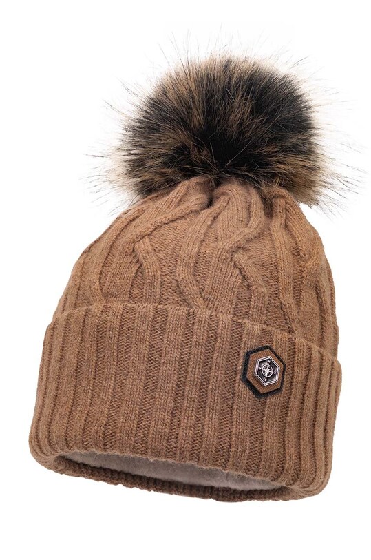 Dětská čepice s příměsí vlny Jamiks LENNERT II s příměsí vlny hnědá LENNERT.II.Na.gl.JZH135