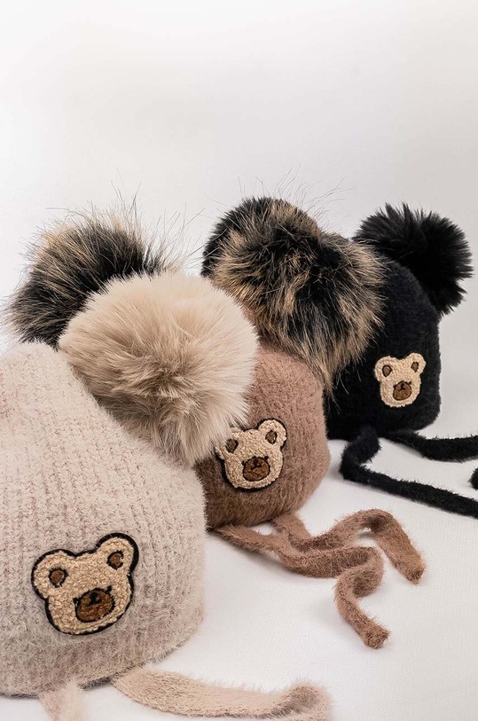 Jamiks czapka z domieszką wełny dziecięca LINDOR IIA LINDOR.IIA.Na.gl.JZH397 brązowy