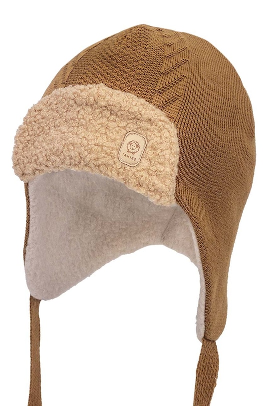 Dětská čepice Jamiks MARINEL středně silná hnědá MARINEL.NAK.gl.JZH290