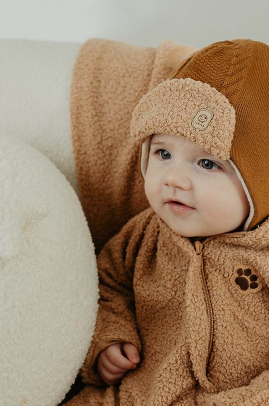 Dětská čepice Jamiks MARINEL MARINEL.NAK.gl.JZH290 hnědá AW24