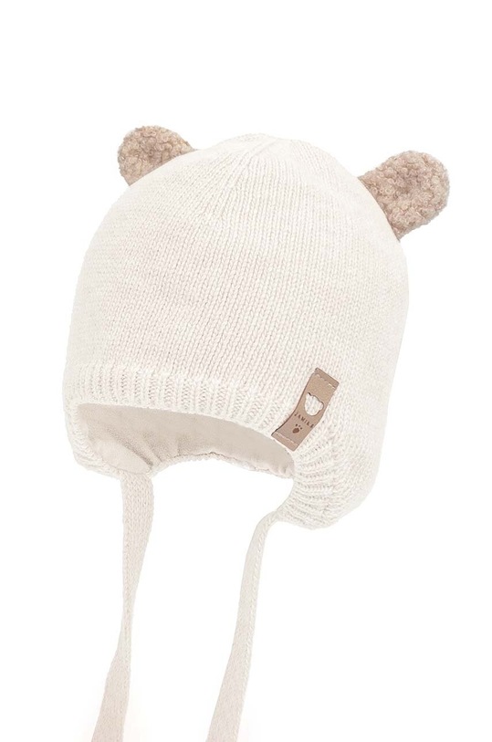 Dětská čepice s příměsí vlny Jamiks TOMIRIS s příměsí vlny béžová TOMIRIS.NAK.gl.JZH053