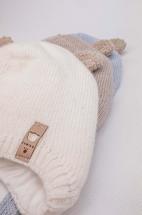 CHLAPEC Dětská čepice s příměsí vlny Jamiks TOMIRIS TOMIRIS.NAK.gl.JZH053 béžová